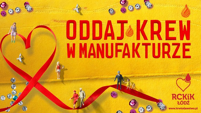 Grafika promująca wydarzenie: Krew ratuje życie | Oddaj krew w Manufakturze - fot. mat. pras. Manufaktura