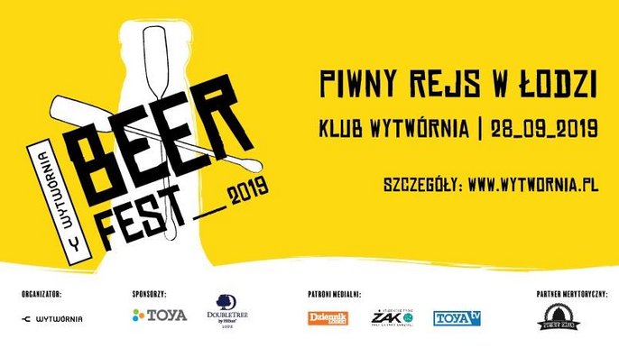 Grafika promująca wydarzenie: 1. edycja festiwalu "Wytwórnia Beer Fest 2019" w Klubie Wytwórnia - fot. mat. Wytwórnia