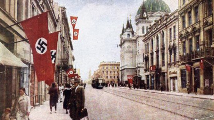 Ulica Piotrkowska w czasach okupacji - fot. Archiwum
