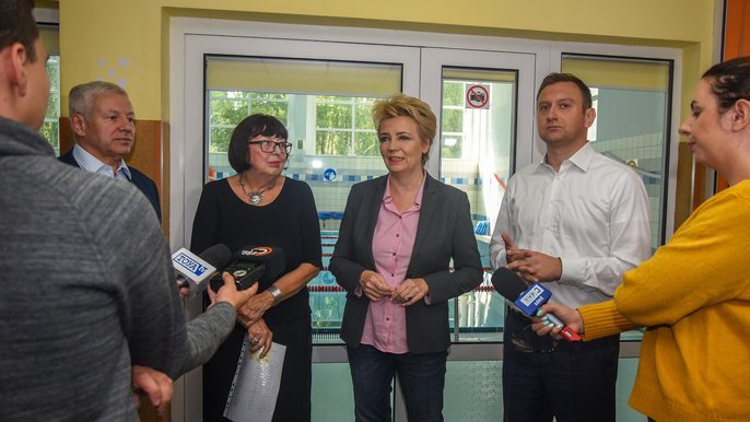 Od lewej: Marek Kondraciuk, Aleksandra Bonisławska, Hanna Zdanowska, Tomasz Trela - fot. Paweł Łacheta / UMŁ