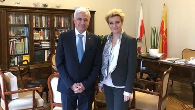 Tunç Üğdül i Hanna Zdanowska - fot. ambasada Turcji