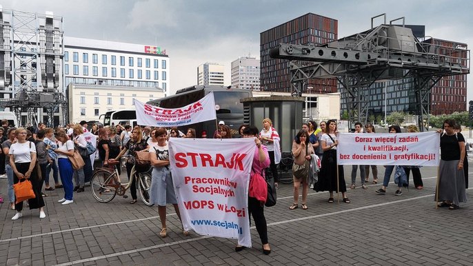 Strajk pracowników MOPS w Łodzi - fot. FB Pracownicy Socjalni