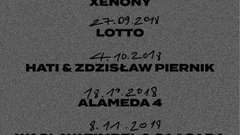 Grafika promująca wydarzenie: "#przepraszamy, że w czwartek / program na jesień 2018 - Fabryce Sztuki w Łodzi" -  mat. pras. Fabryka Sztuki