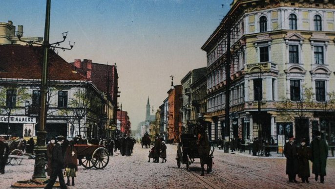 Archiwalne zdjęcie ulicy Nowomiejskiej w Łodzi 