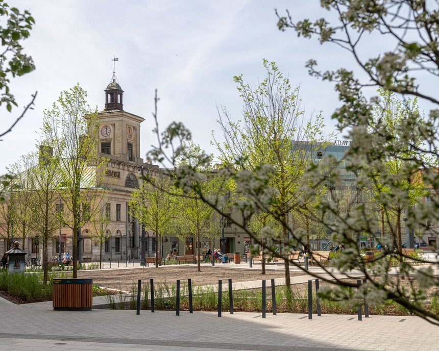 Widok na budynki przy Placu Wolności