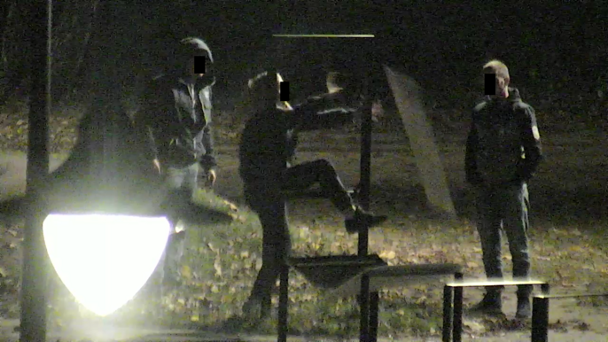 Dewastacja na terenie Lunaparku 