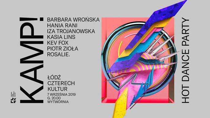 Grafika promująca wydarzenie: KAMP! Hot dance party | FŁ4K w Klubie Wytwórnia - fot. mat. FŁ4K