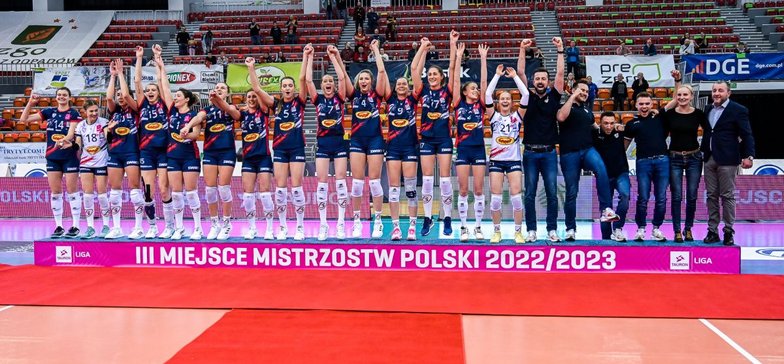 Brązowe medalistki mistrzostw Polski w siatkówce kobiet 2022/2023 - Grot Budowlani Łódź