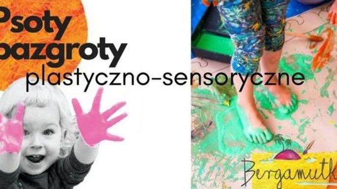 Grafika promująca wydarzenie: Psoty Bazgroty. Warsztaty plastyczno-sensoryczne dla dzieci w kawiarni Tubajce - mat. pras. Tubajka - kawiarnia w parku