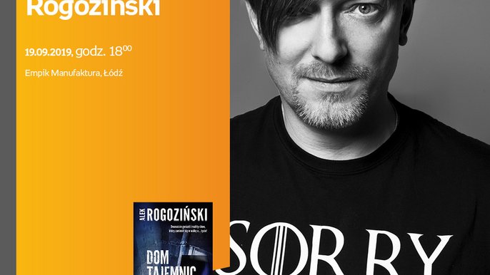 Grafika promująca wydarzenie: Alek Rogoziński | spotkanie autorskie w Empiku w Manufakturze - fot. mat. Salon Empik Łódź Manufaktura