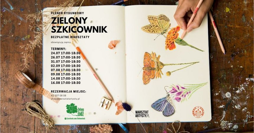 Plener rysunkowy "Zielony Szkicownik" w Parku Helenów