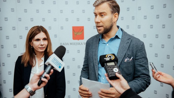 Konferencja prasowa radnych - fot. Radosław Żydowicz / UMŁ