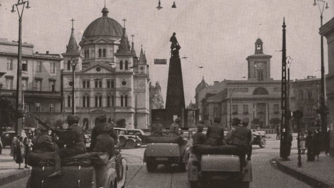II wojna światowa - wojska niemieckie w Łodzi - archiwum
