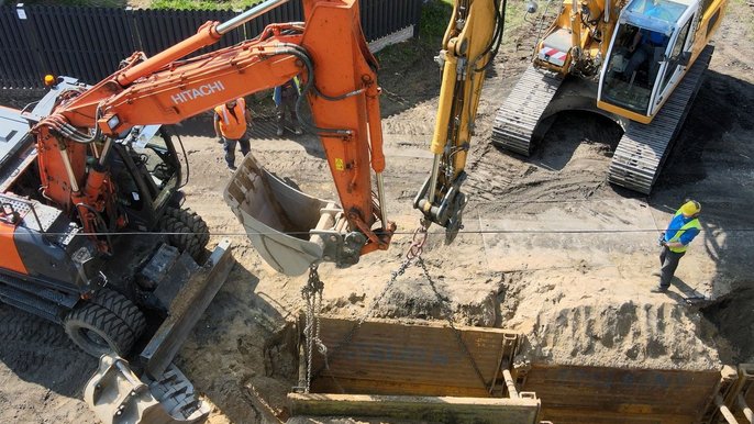 Nowa budowa sieci wodno-kanalizacyjnej - fot. Stefan Brajter