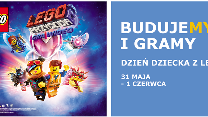 Grafika promująca wydarzenie: Dzień Dziecka z grami LEGO w Porcie Łódź - fot. mat. Port Łódź