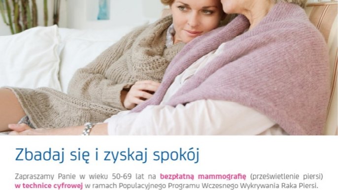 Grafika promująca bezpłatne badania mammograficzne w mammobusie LUX MED w Sukcesji w Łodzi - mat. pras. LUX MED Diagnostyka