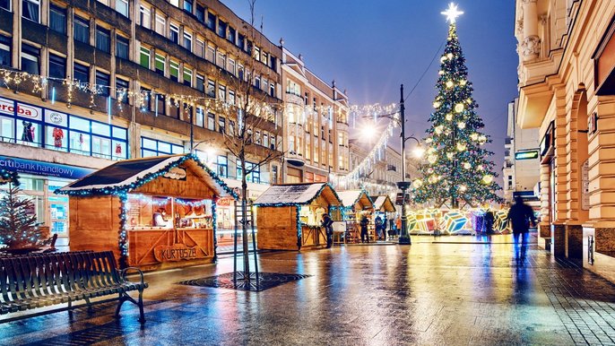 Jarmark bożonarodzeniowy na ulicy Piotrkowskiej 