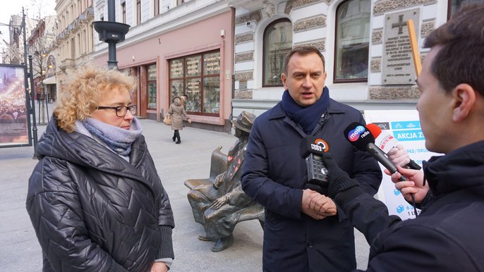 Konferencja prasowa poświęcona akcji "Zima 2019" - fot. Monika Pawlak / UMŁ