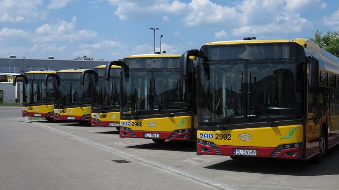 46 nowych autobusów Solaris jest gotowych do wyjazdu na łódzkie ulice - fot. Witold Ancerowicz / UMŁ