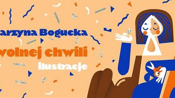 Grafika promująca wydarzenie: Katarzyna Bogucka "W wolnej chwili" - wystawa w Galerii Re:Medium (Miejska Galeria Sztuki w Łodzi) -  mat. pras. MGSŁ