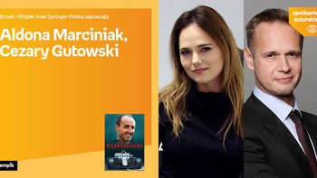 Grafika promująca wydarzenie: Aldona Marciniak i Cezary Gutowski- spotkanie autorskie w Empiku w Manufakturze -  fot. mat. Salon Empik Łódź Manufaktura