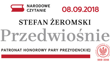 Grafika promująca akcję: "Narodowe czytanie 2018" - w Pasażu Róży na Piotrkowskiej -  mat. organizatora