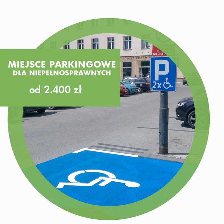  , Miejsce parkingowe dla niepełnosprawnych od 2400 złotych