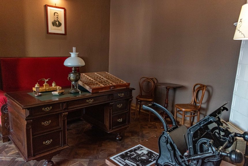 Muzeum Bibuła - Tajna Drukarnia, w dawnym mieszkaniu Piłsudskim na Wschodniej 19. Fot. P. Wacławiak, UMŁ. 