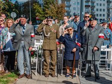 Barbara Mazurkiewicz ps. Muszka, pułkownik Włodzimierz Pajdowski ps. Niemen, porucznik Eugeniusz Uhryn, ps. Żak, porucznik Edmund Starzyński pd. Dąb. Fot. P. Wacławiak, UMŁ