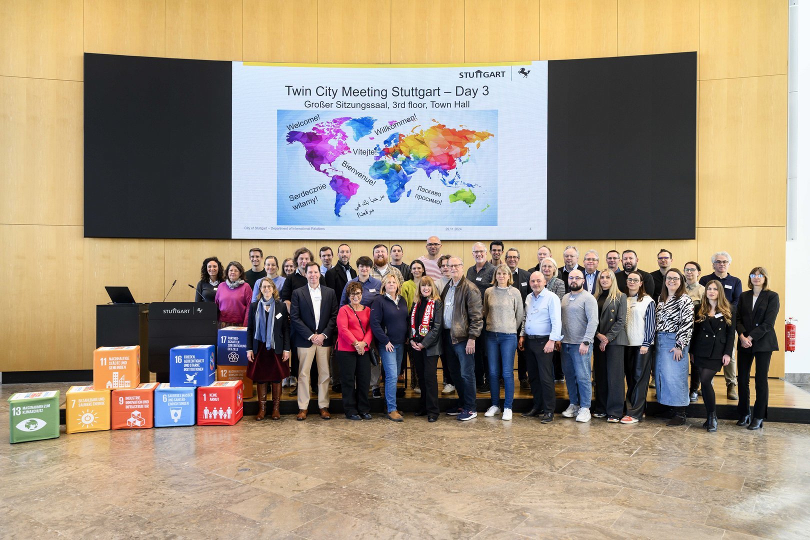 Delegacje wszystkich miast uczestniczących w spotkaniu