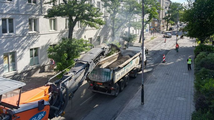 Remont ul. Rewolucji 1905 r. - fot. ŁÓDŹ.PL