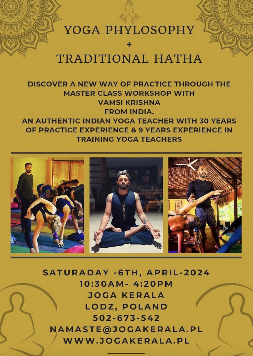 Joga Master Class z VAMSI KRISHNA (certyfikat YACEP) – Część 1 Filozofia jogi i tradycyjna hatha