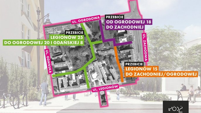 Schemat przebudowy ul. Ogrodowej 