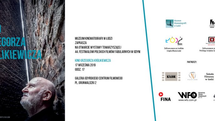 Grafika promująca wydarzenie: 44. FPFF "Kino Grzegorza Królikiewicza" | wystawa Muzeum Kinematografii - fot. mat. pras. Muzeum Kinematografii