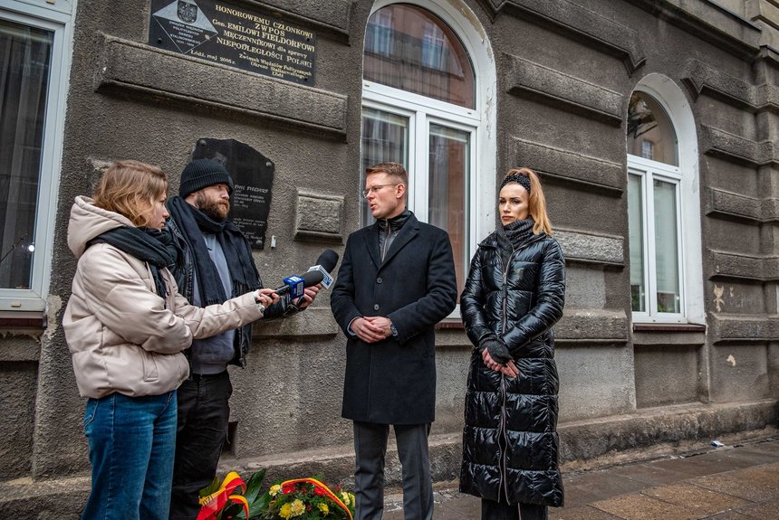 Wiceprezydent Adam Wieczorek i wiceprzewodnicząca Rady Miejskiej w Łodzi Paulina Setnik. Fot. P. Wacławiak, UMŁ. 