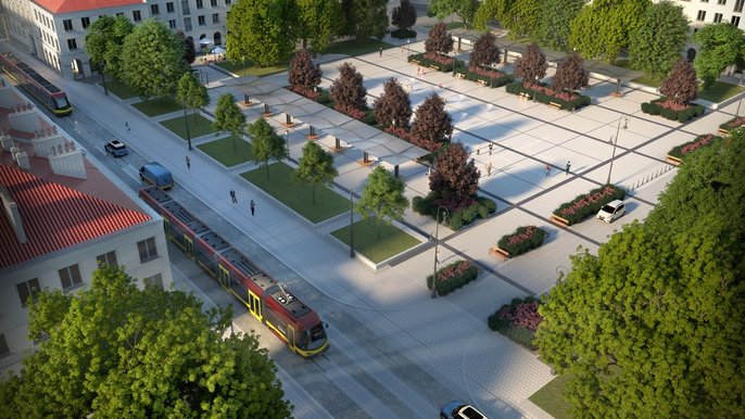 Stary Rynek w Łodzi - wizualizacja - mat. prasowe