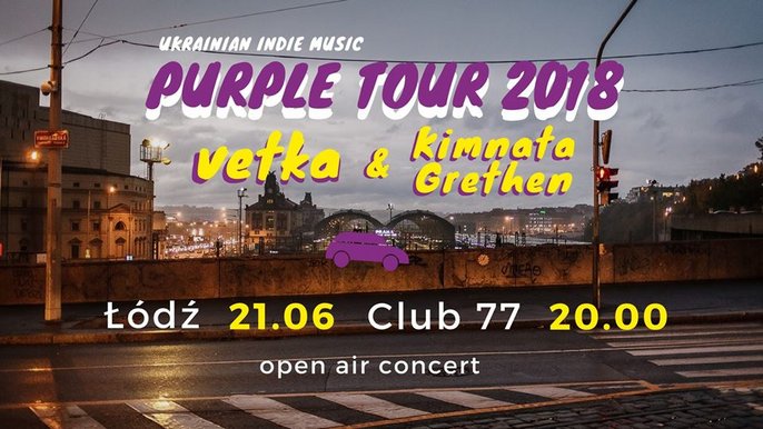 Grafika promująca wydarzenie: Koncert Vetka i Kimnata Grethen w Clubie 77 na Piotrkowskiej - mat. pras. Club 77