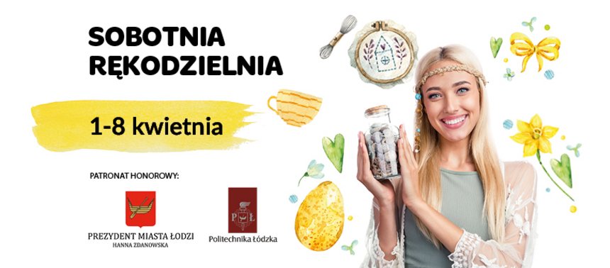 Sobotnia Rękodzielnia 1-8 kwietnia - plakat reklamowy.