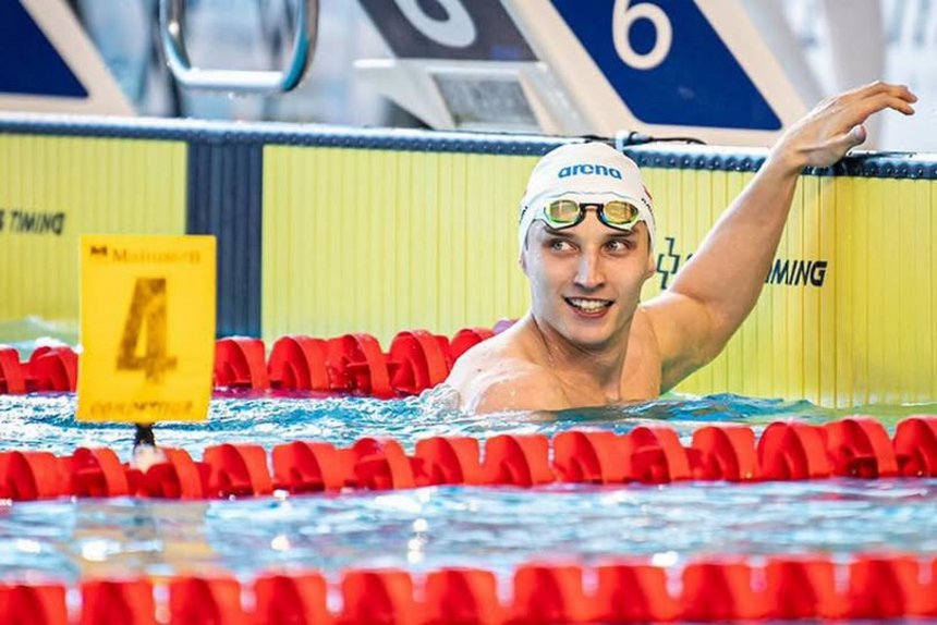 jan kałusowski po wyścigu w basenie