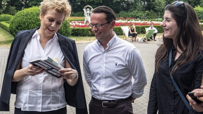 Na zdjęciu od lewej: Hanna Zdanowska, Paweł Braun, Magdalena Wielińska - fot. Stefan Brajter / UMŁ