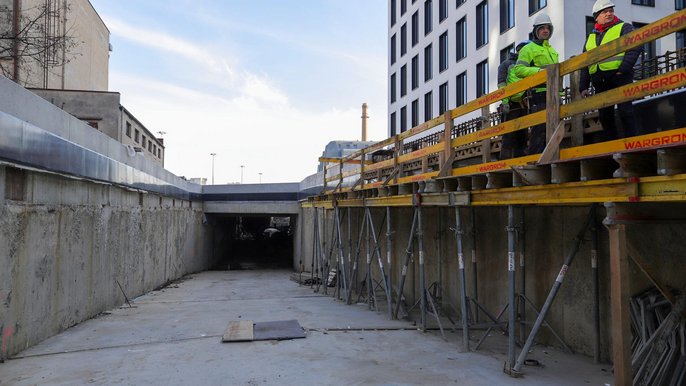 Łódź buduje podziemną drogę w Nowym Centrum Łodzi - Fot. Konrad Ciężki / UMŁ