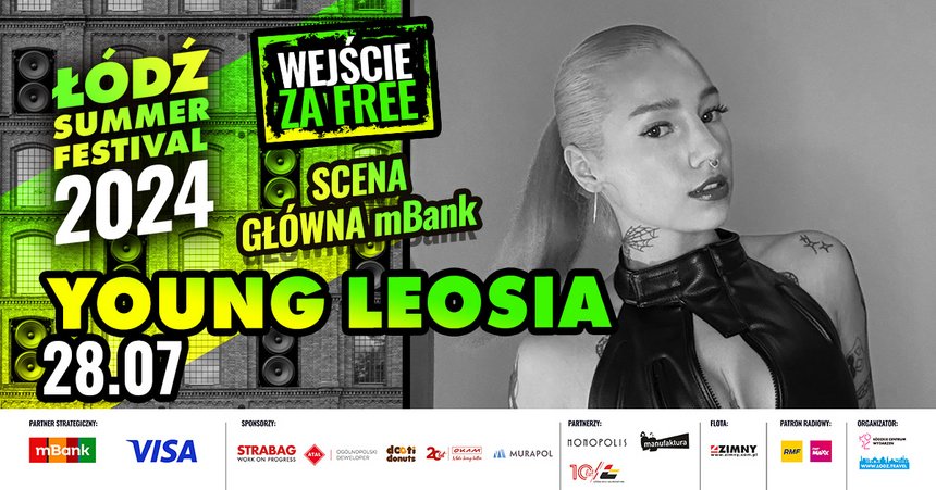 Łódź Summer Festival 2024: Young Leosia - Scena Główna mBank