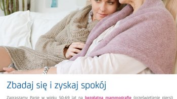Grafika promująca wydarzenie: Bezpłatne badania mammograficzne w mammobusie LUX MED przy CH Sukcesja w marcu -  fot. mat. LUX MED Diagnostyka