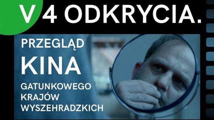 Grafika promująca wydarzenie: V4 Odkrycia - Przegląd Kina Gatunkowego Krajów Wyszehradzkich | przegląd filmowy w AOIA - fot. mat. AOIA