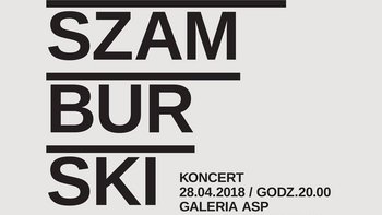 Grafika promująca wydarzenie: Paweł Szamburski. Galeria W Y w Galerii ASP - koncert -  mat. pras. Galeria W Y