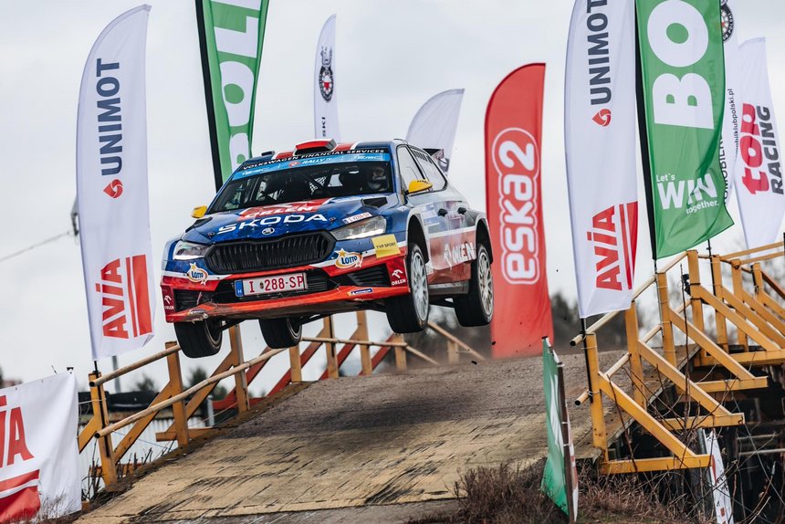 auto Miko Marczyka w trakcie jazdy