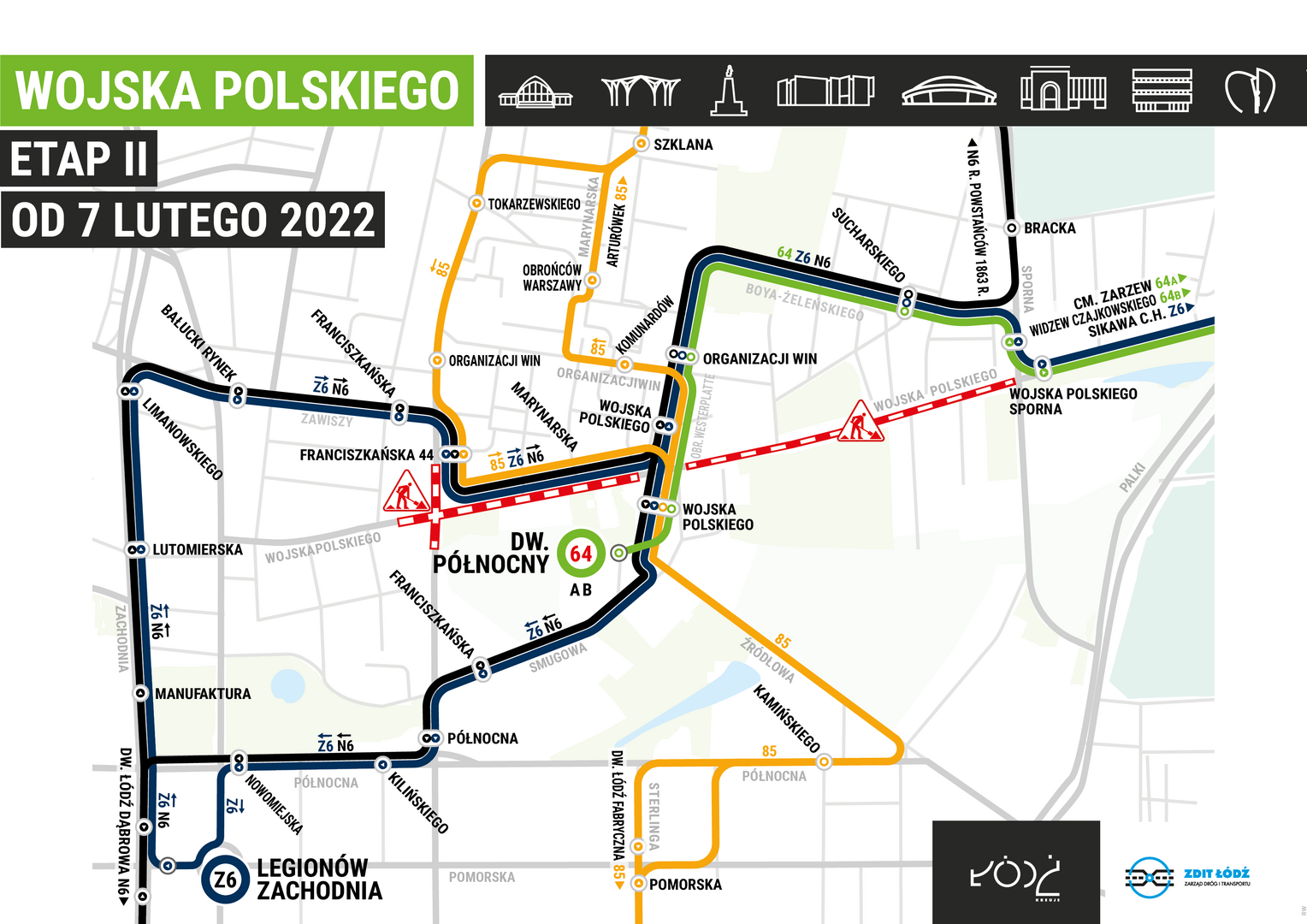 Remont Wojska Polskiego - mapa zmian w organizacji ruchu