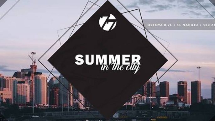 Grafika promująca wydarzenie: Summer in the city by DoubleU&Andrew. O w Verandzie i Clubie 77 na Piotrkowskiej - mat. pras. Club 77