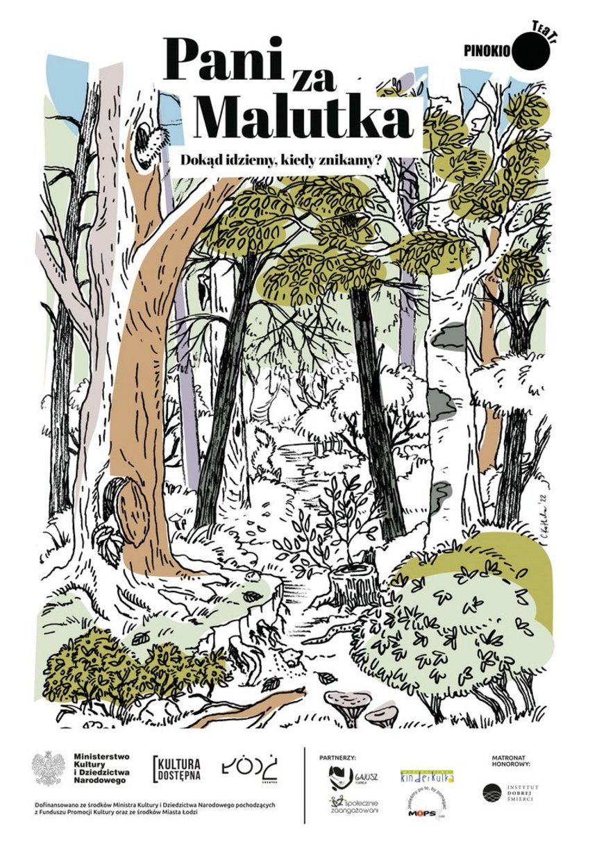 Plakat do spektaklu "Pani za Malutka"