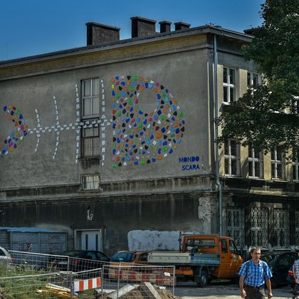 Mozaika "Ryba" na budynku XIII LO, Mondo Scara , fot. ŁÓDŹ.PL
